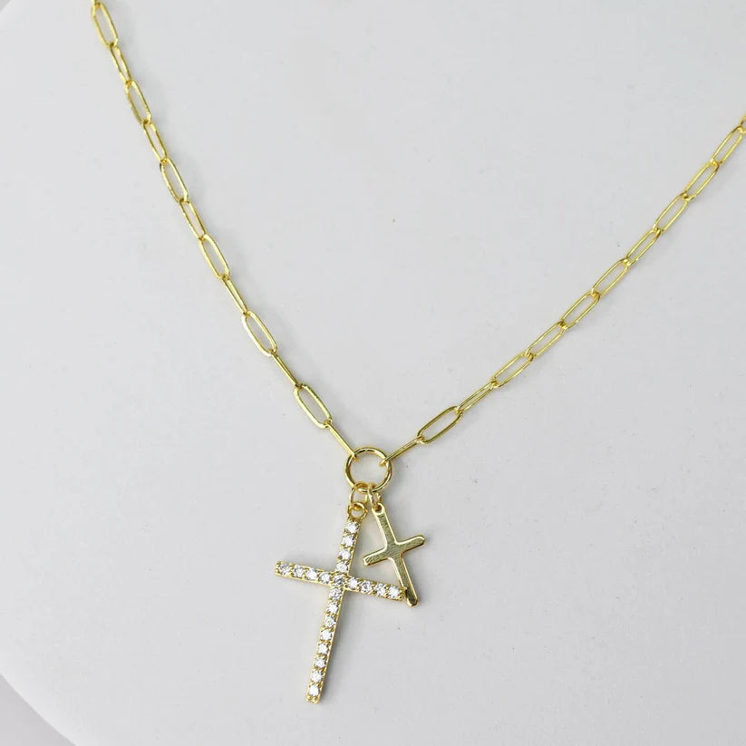 Treasure Jewels | Double Cross Necklace