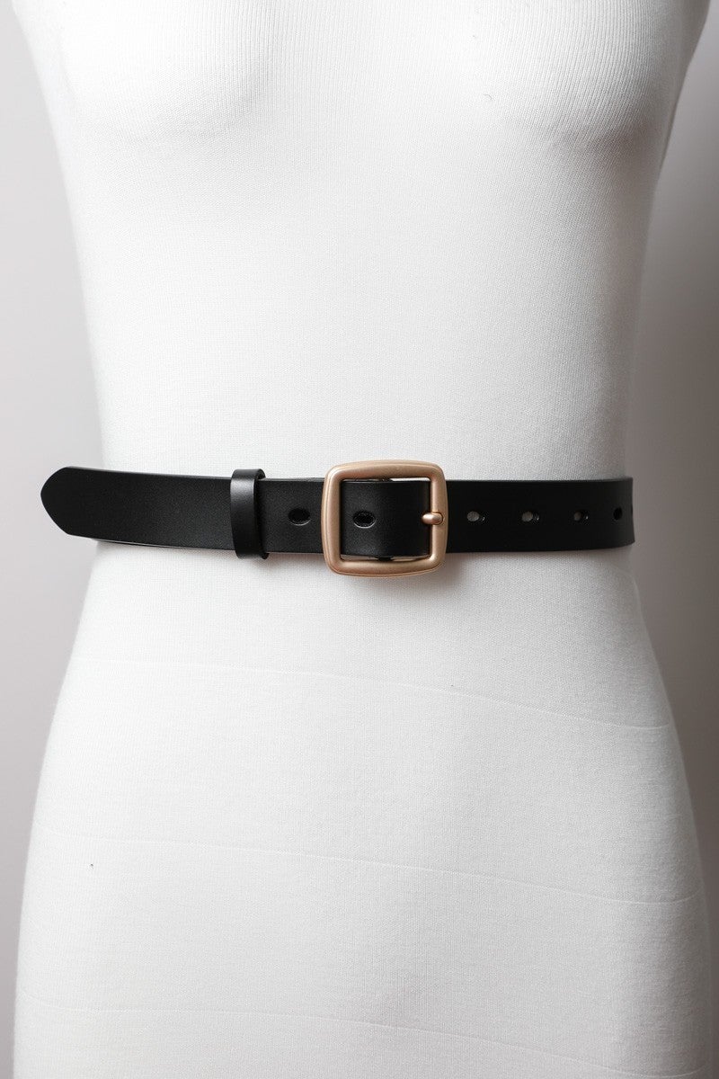 Classic Leather Buckle Belt
