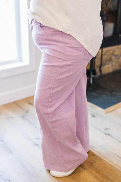 Acid Washed Twill Wide Leg Pants *Final Sale*