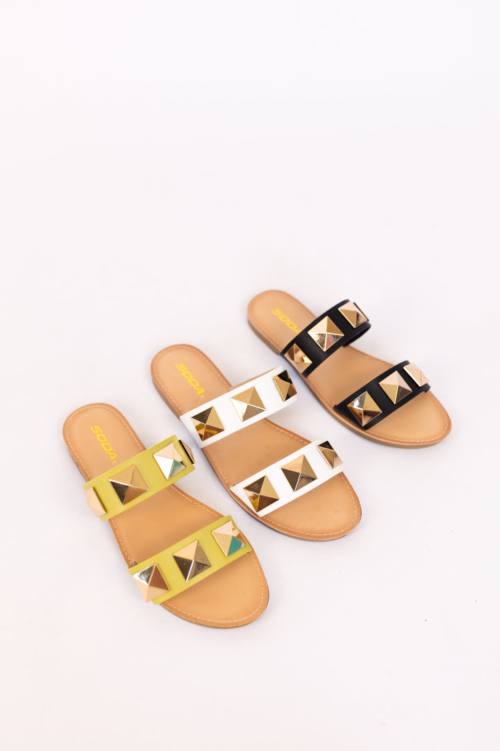 sku36238 | Cetus Studded Slide Sandal *Final Sale*