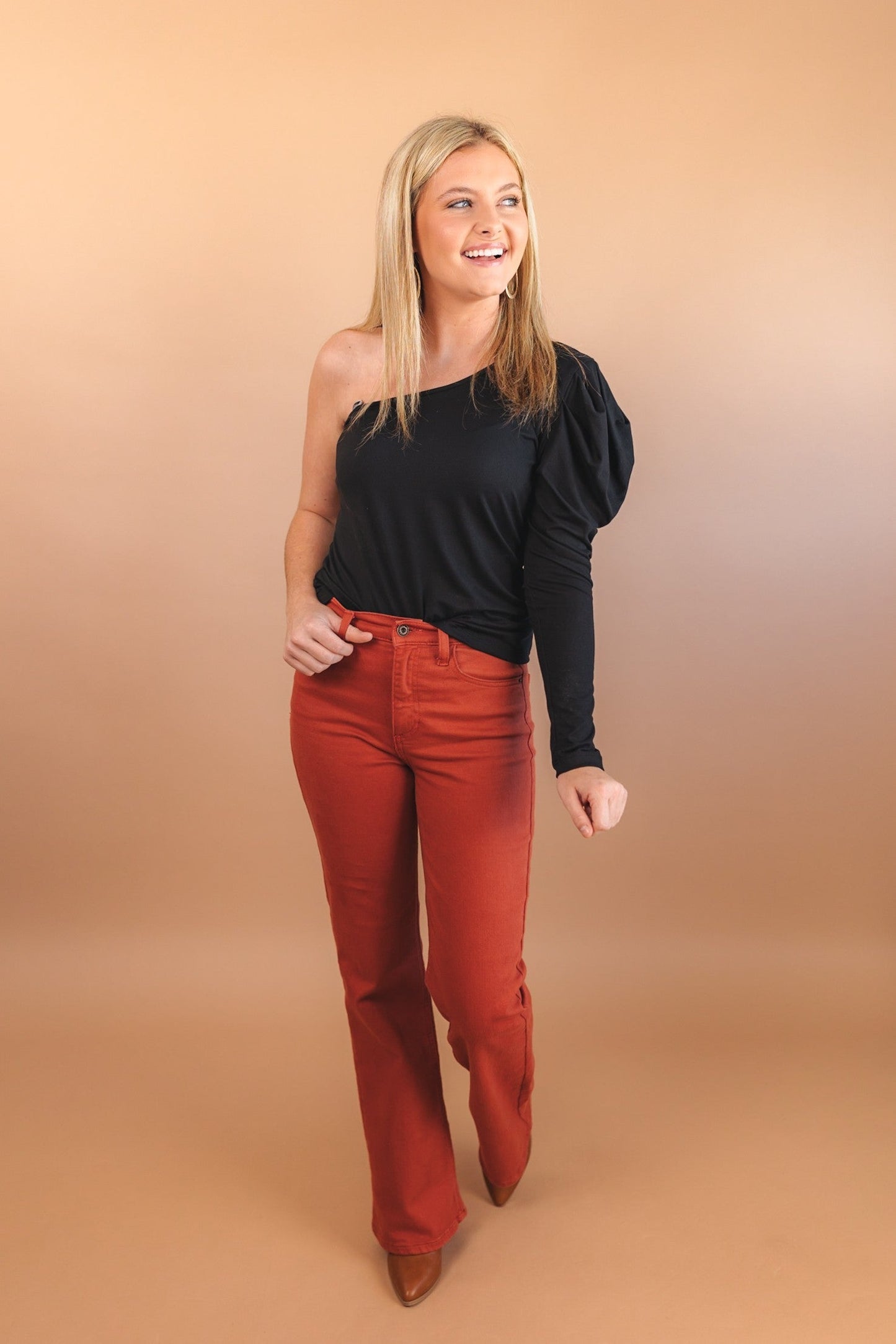 sku32539 | Pleated One Shoulder Top *Final Sale*