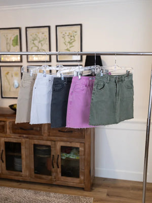 Zenana Acid Washed Denim Skirt *Final Sale*