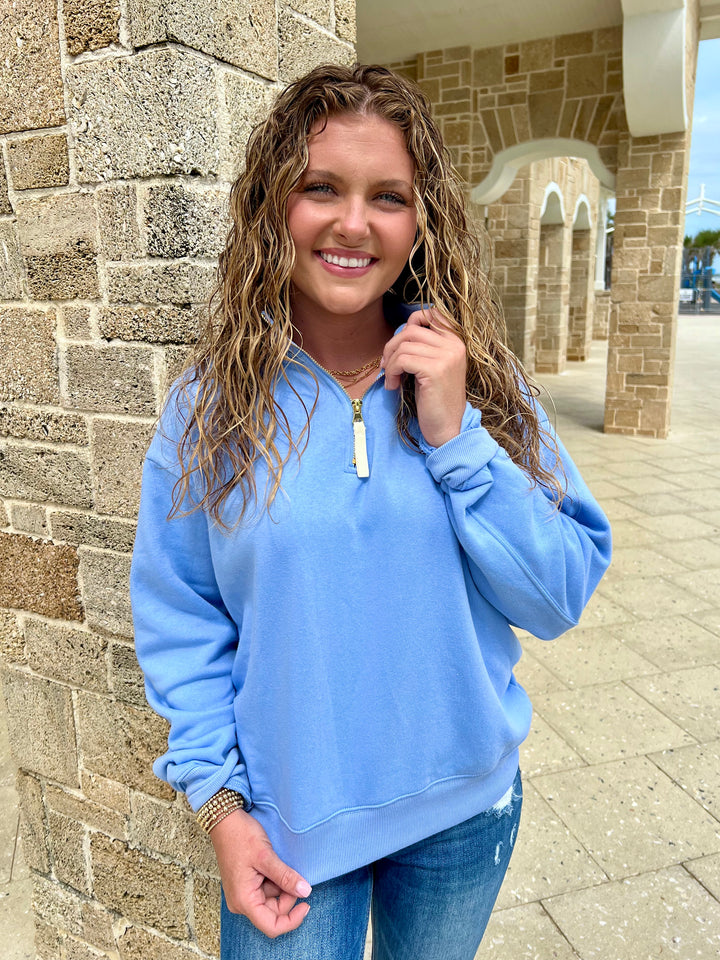 Chill In The Air Quarter Zip Sweatshirt