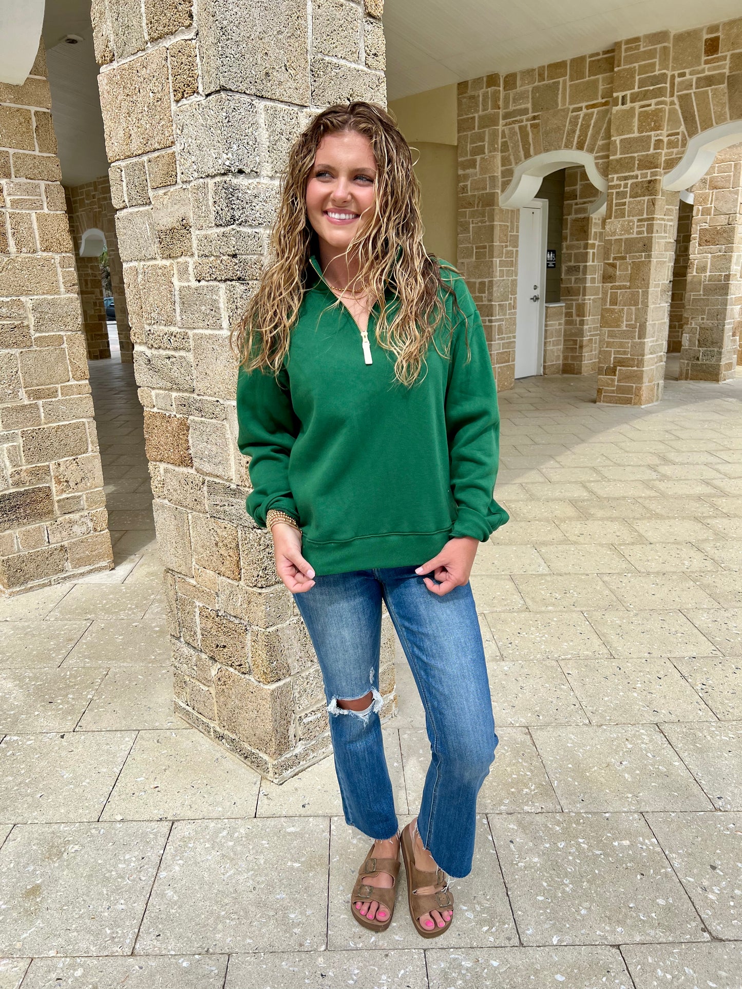Chill In The Air Quarter Zip Sweatshirt