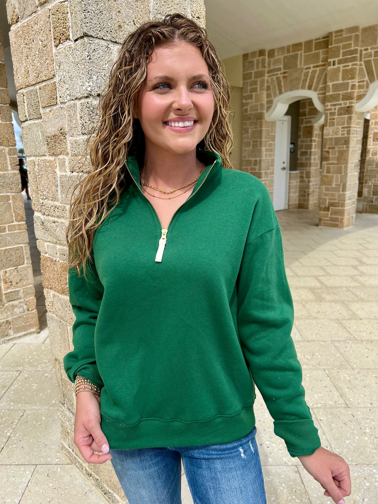 Chill In The Air Quarter Zip Sweatshirt