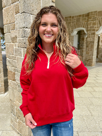 Chill In The Air Quarter Zip Sweatshirt