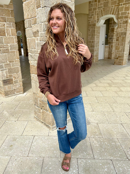 Chill In The Air Quarter Zip Sweatshirt