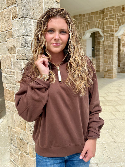 Chill In The Air Quarter Zip Sweatshirt