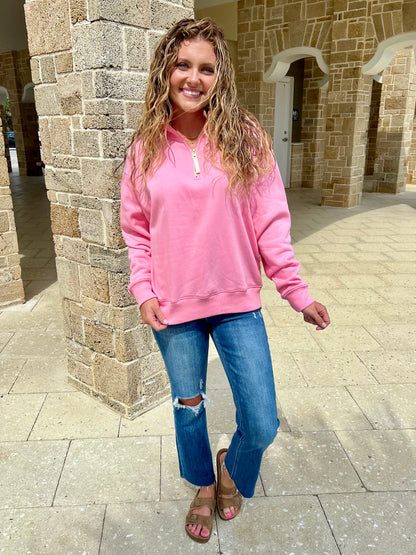 Chill In The Air Quarter Zip Sweatshirt