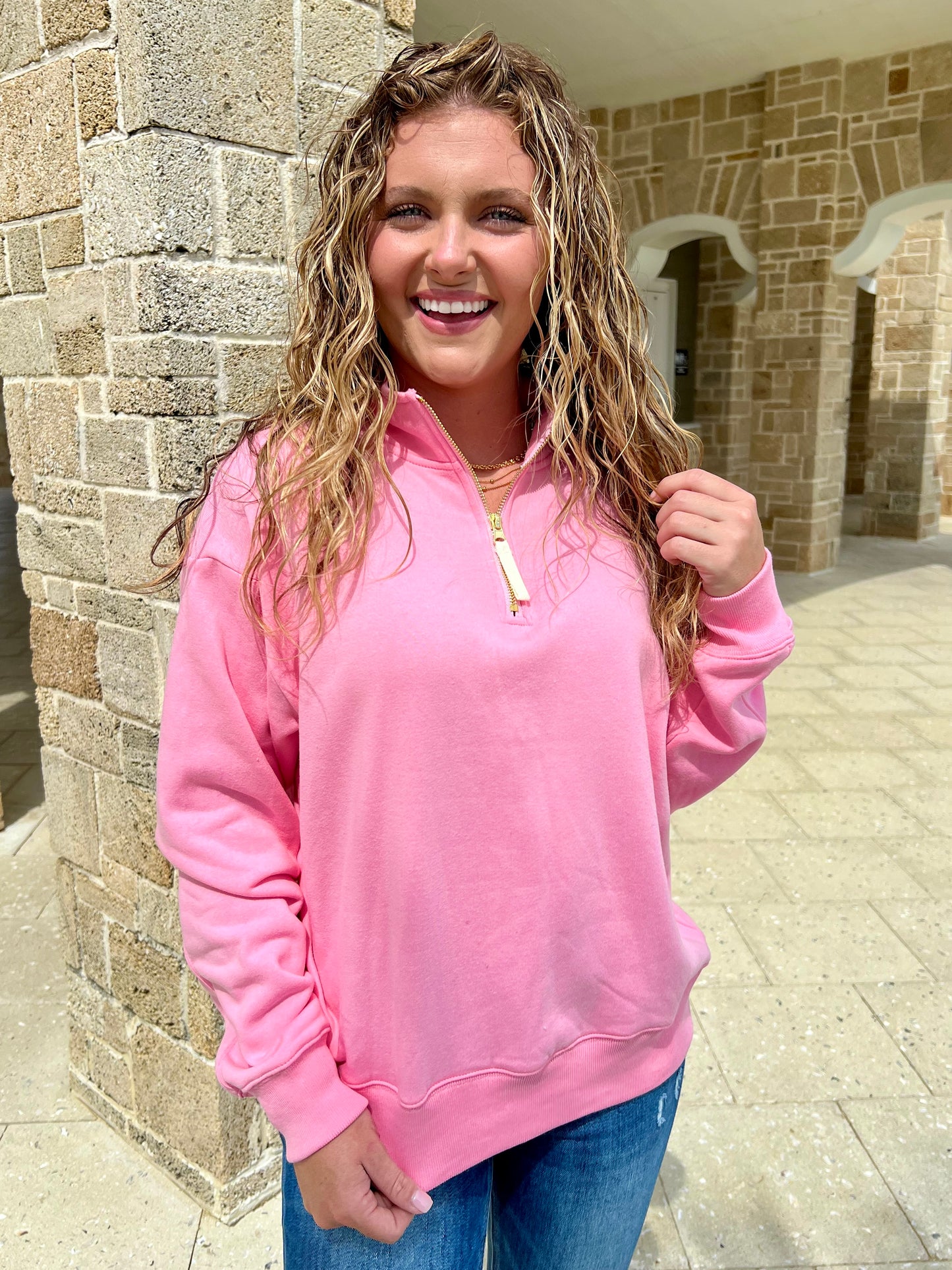 Chill In The Air Quarter Zip Sweatshirt