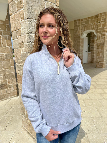 Chill In The Air Quarter Zip Sweatshirt