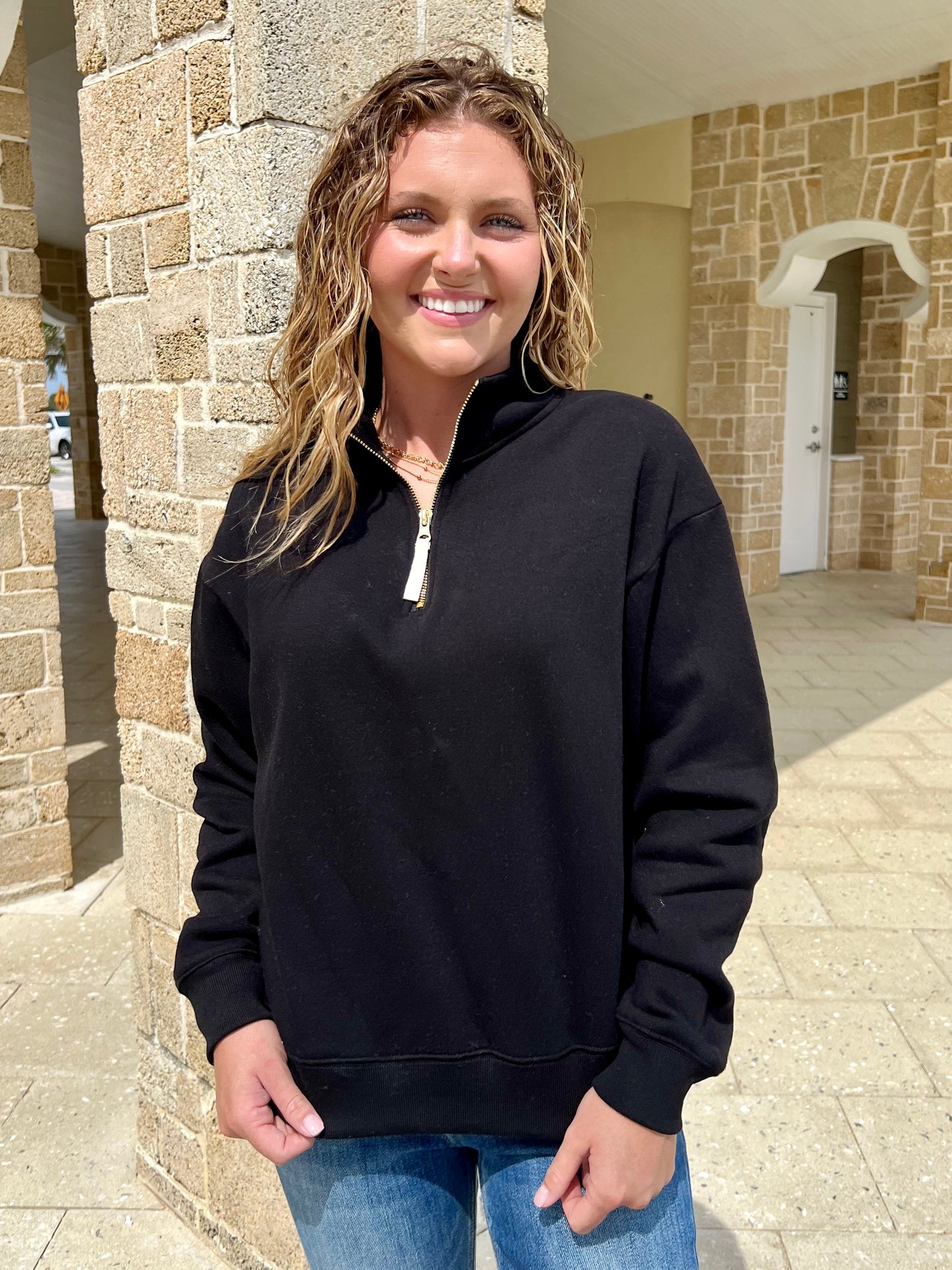 Chill In The Air Quarter Zip Sweatshirt