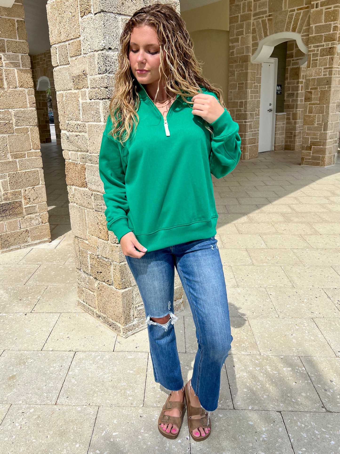 Chill In The Air Quarter Zip Sweatshirt