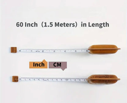 Tooled Leather Retractable Measuring Tape