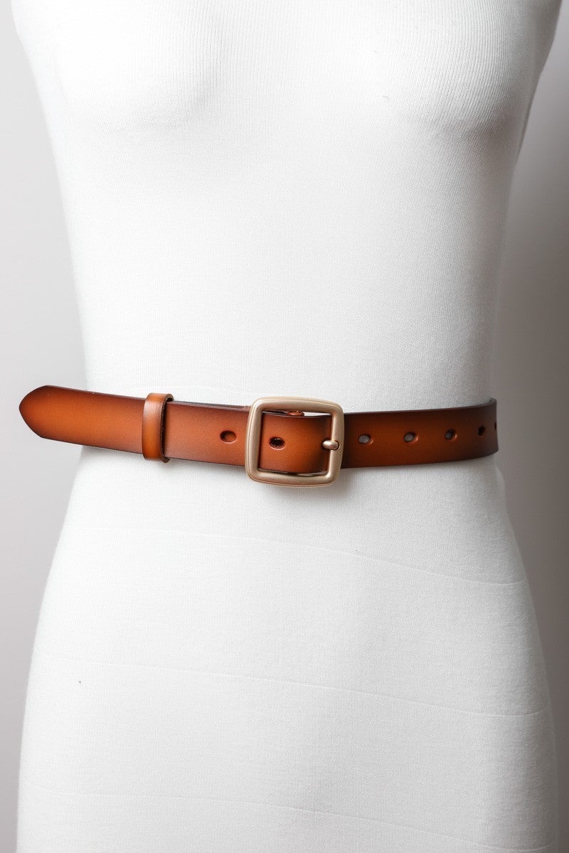 Classic Leather Buckle Belt