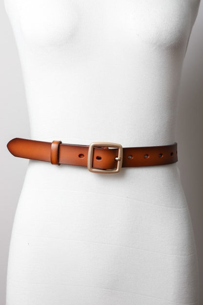 Classic Leather Buckle Belt