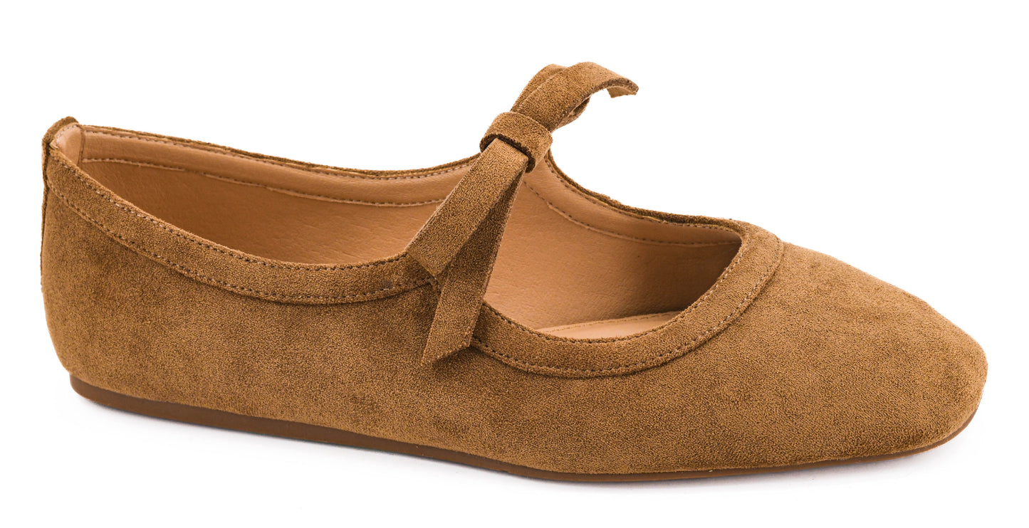 Layover Bow Tie Mary Jane Flats
