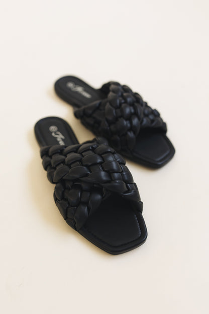sku30413 | **Daily Deal** Braided Square Toe Slide Sandal *Final Sale*