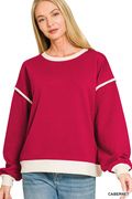 Long Weekend Contrast Trim Pullover
