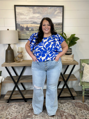 Risen Denim | Andrea Mid Rise Flare Jeans