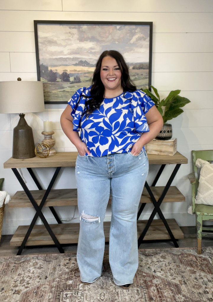 Risen Denim | Andrea Mid Rise Flare Jeans