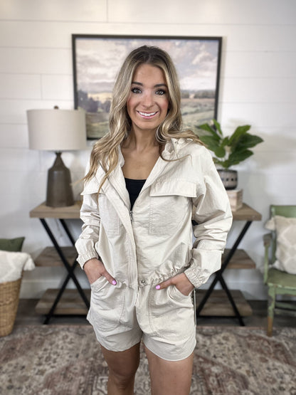 Toggle Waist Windbreaker Shorts *Final Sale*