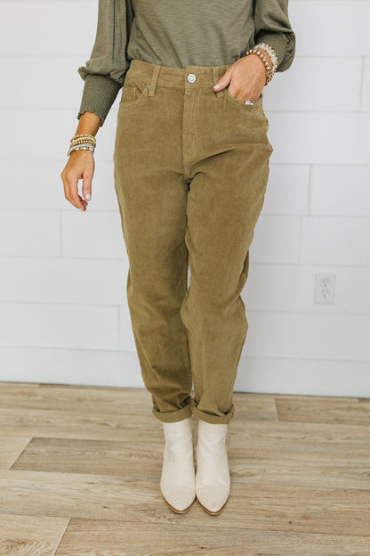 sku26674 | YMI Corduroy High Rise Mom Pants *Final Sale*