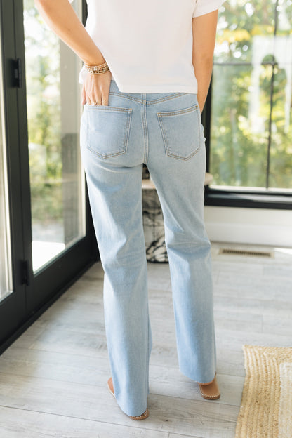 Sneak Peek High Rise Wide Leg Jeans
