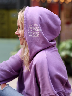 Grateful Where I Am Graphic Hoodie