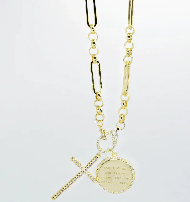 Jeremiah 29:11 Cross Necklace