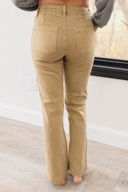 Risen High Rise Side Twill Tape Jeans *Final Sale*