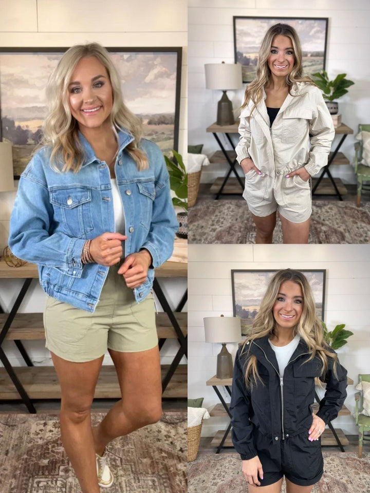 Toggle Waist Windbreaker Shorts *Final Sale*