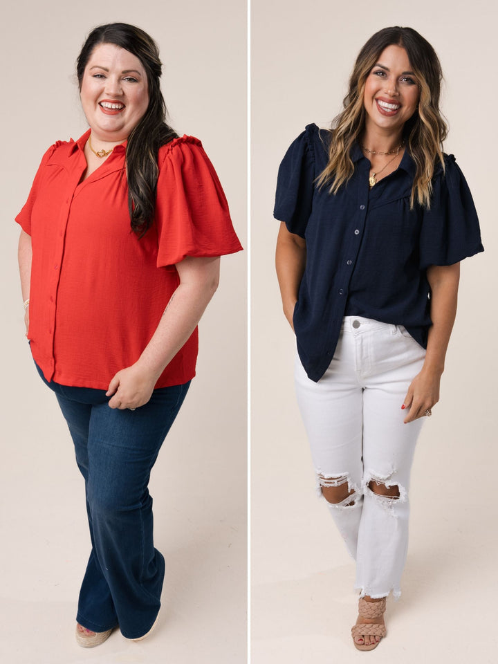 Textured Frill Shoulder Shirt