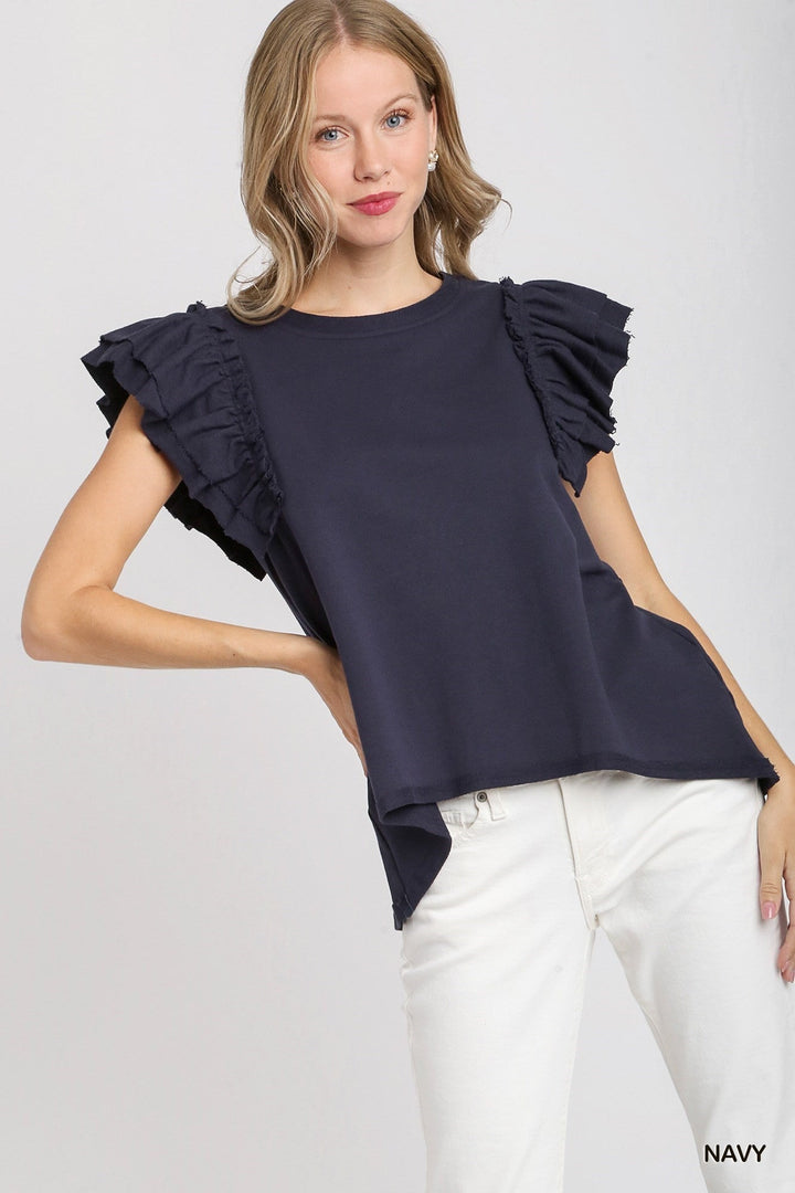 UMGEE Ruffle Sleeve Top