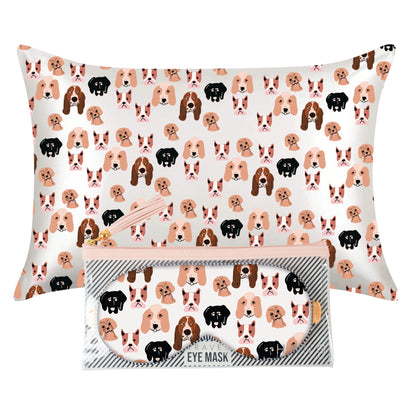 Dog Lovers Satin Eyemask & Satin Pillowcase Set