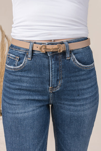 Skinny Horsebit Buckle Belt