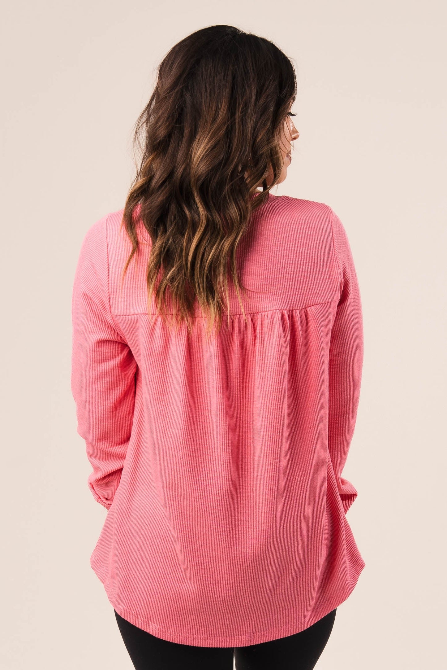 Ribbed Hacci Knit Top