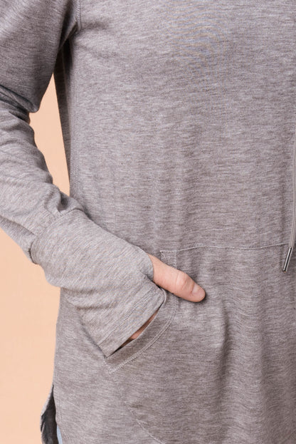 Thumbhole Cuff Hooded Pullover