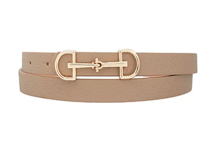 Skinny Horsebit Buckle Belt