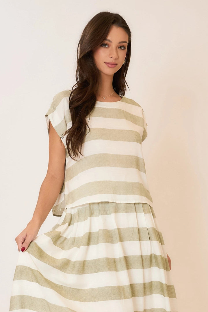 Striped Linen Top *Final Sale*