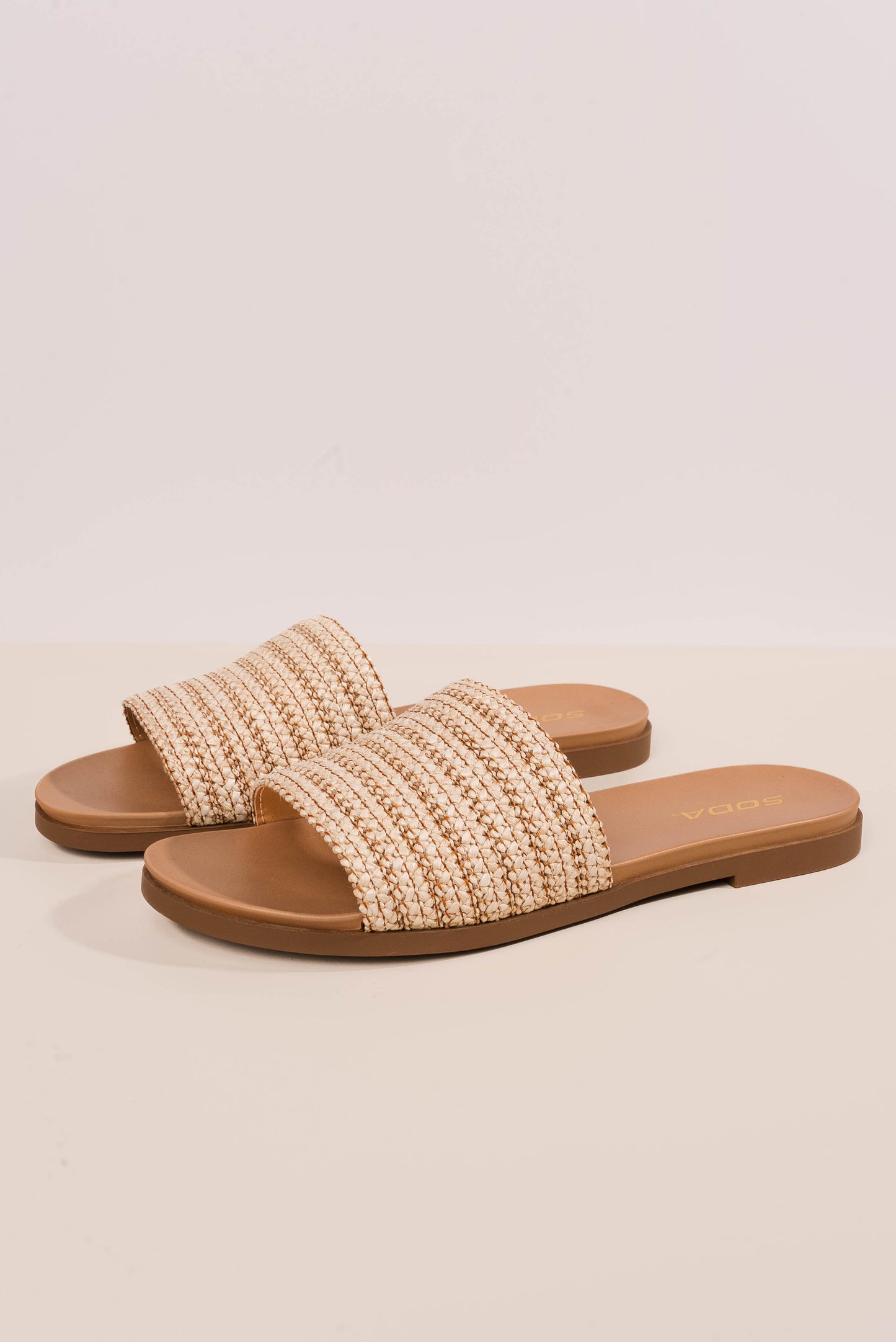 Fate Raffia Slide Sandal