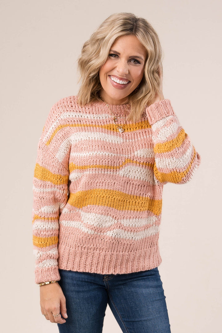 Abstract Open Knit Sweater *Final Sale*