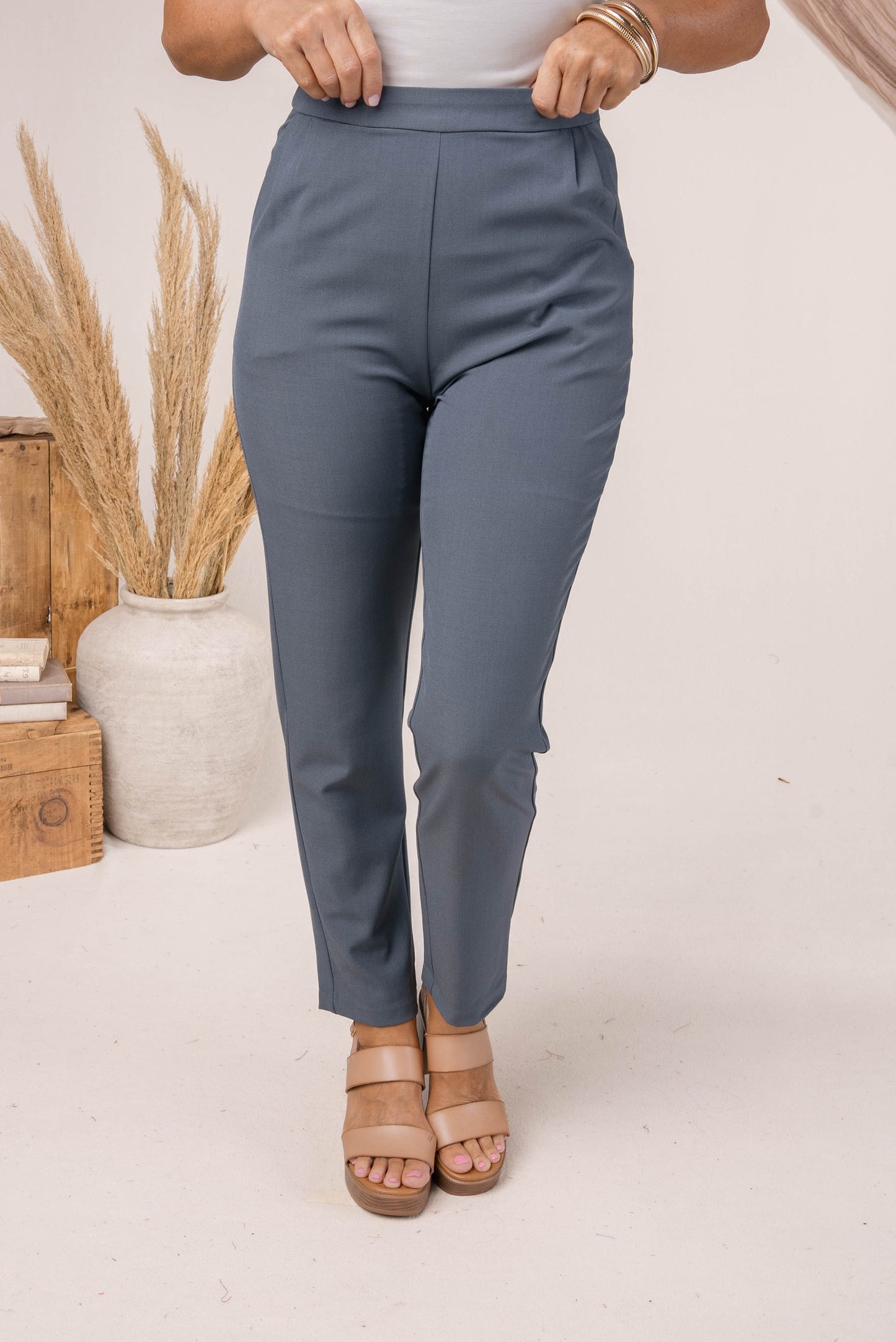 Side Zipper Ankle Pants