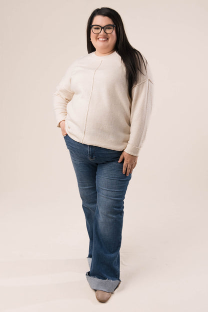 Front Seam Drop Shoulder Sweater *Final Sale*