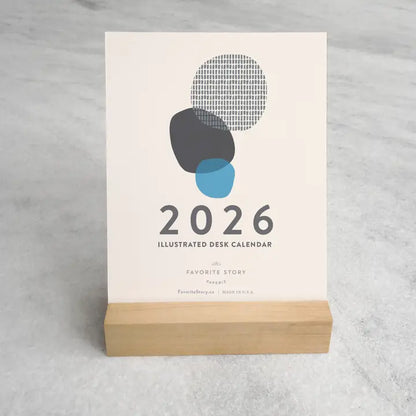 2026 Desk Calendar with Stand