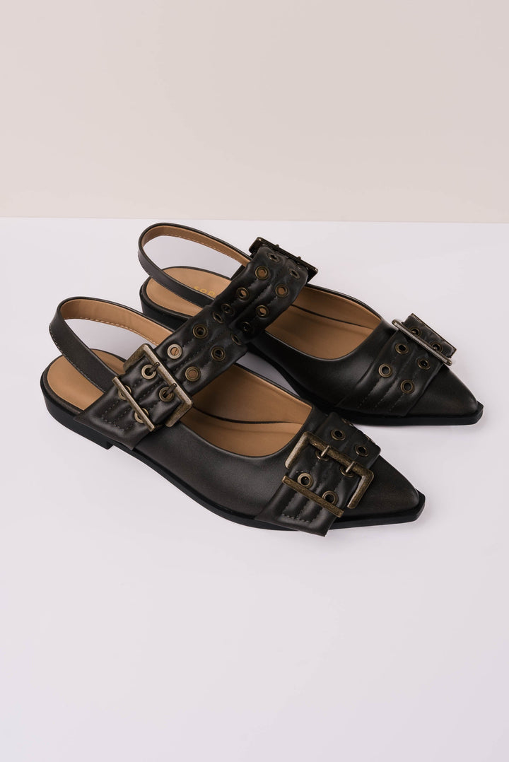 Grillo Buckle Slingback Flat