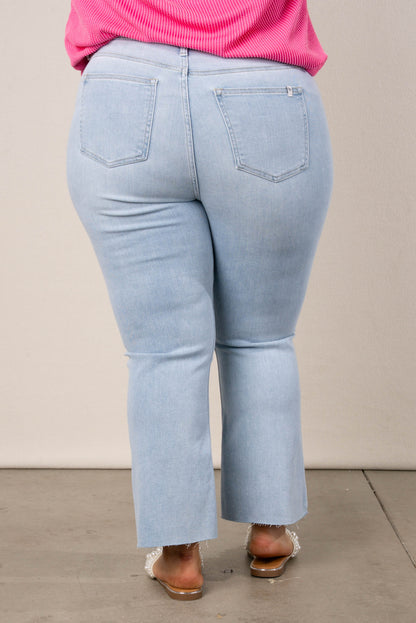 Sneak Peek Mid Rise Kick Flare Jeans