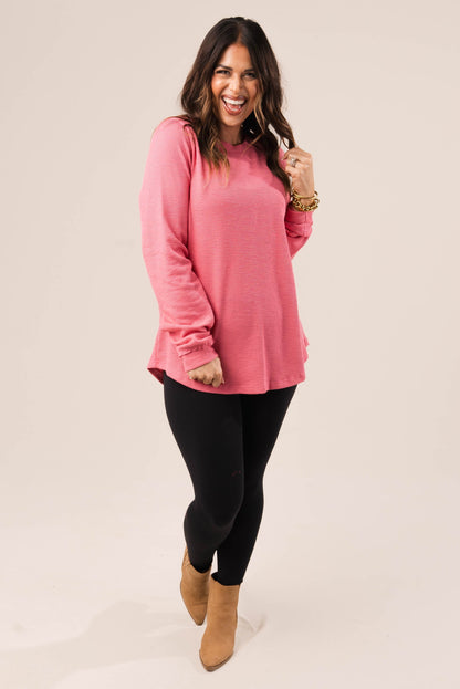 Ribbed Hacci Knit Top