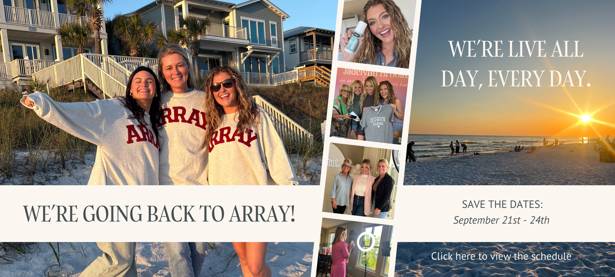 We're going to Array on 30a market!