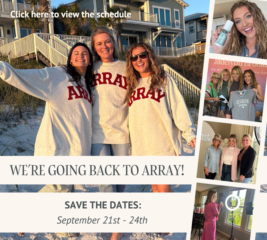 We're going to Array on 30a market!